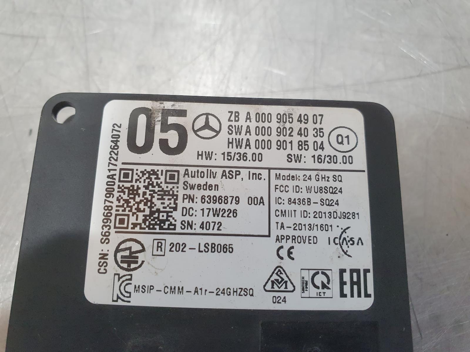 View Auto part Misc Switch/Relay Mercedes Cla Class 2017